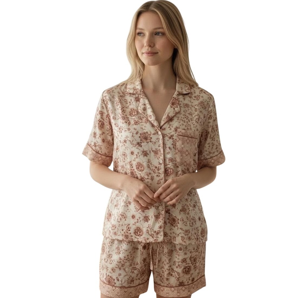 Haute Hippie Shorts PJ Set Womens Med.